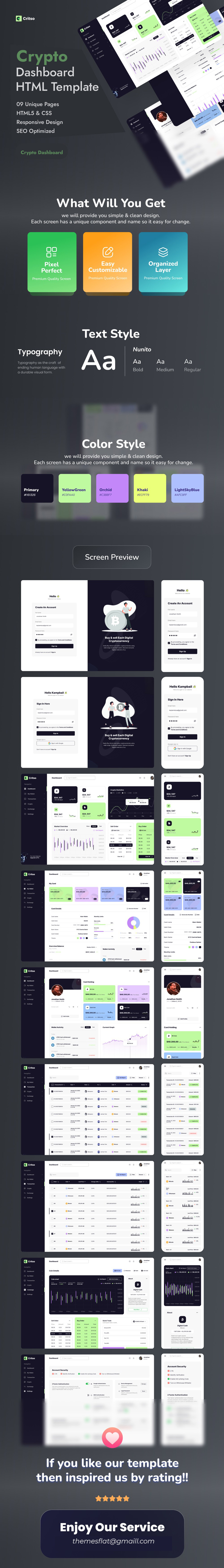 Critso - Crypto Dashboard HTML Template
