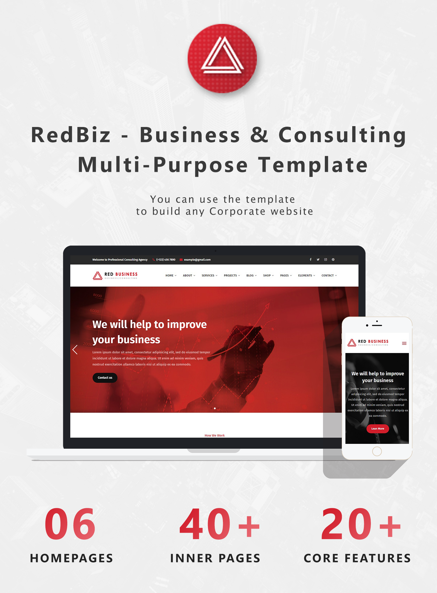 RedBiz – Finance & Consulting Multi-Purpose WordPress Theme