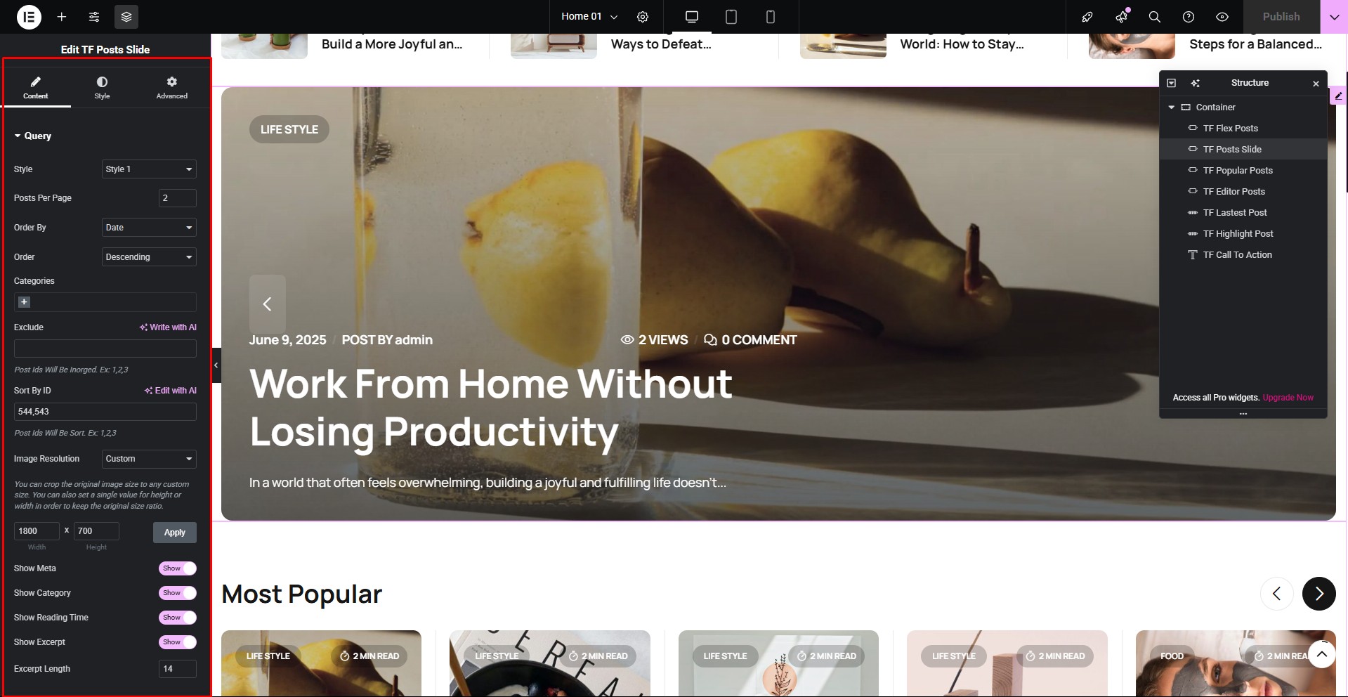 Customize Drozy Slider