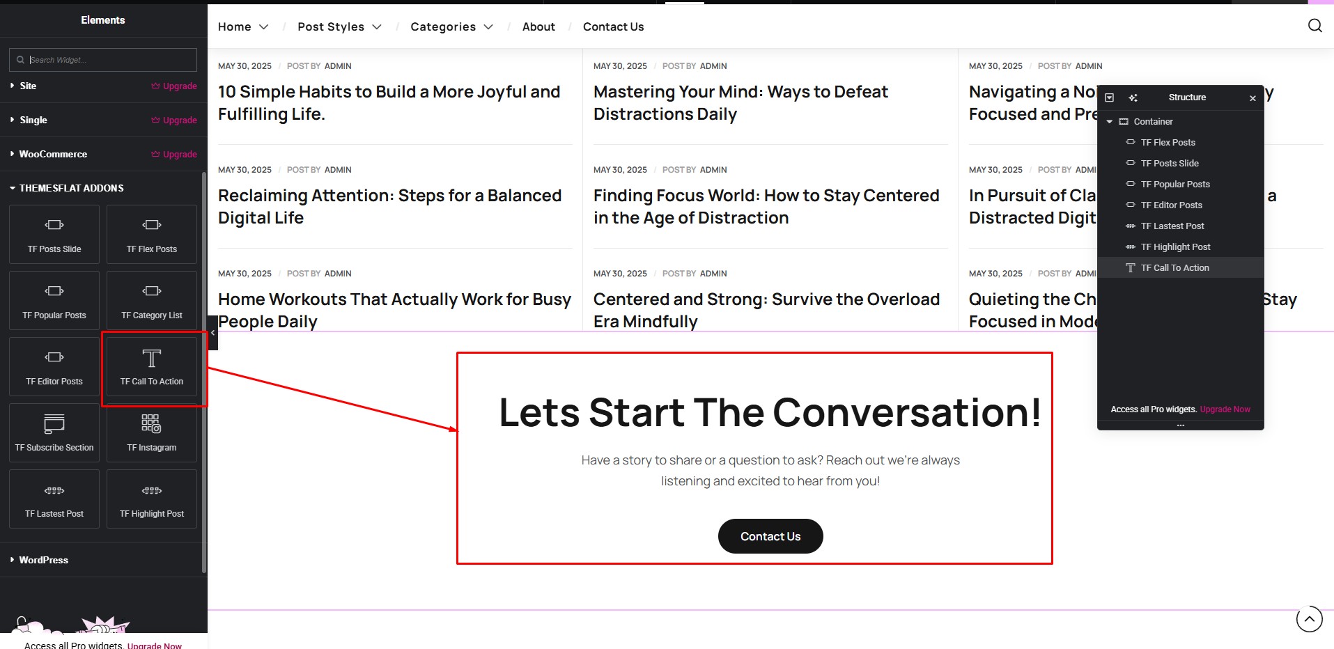 TF Call To Action