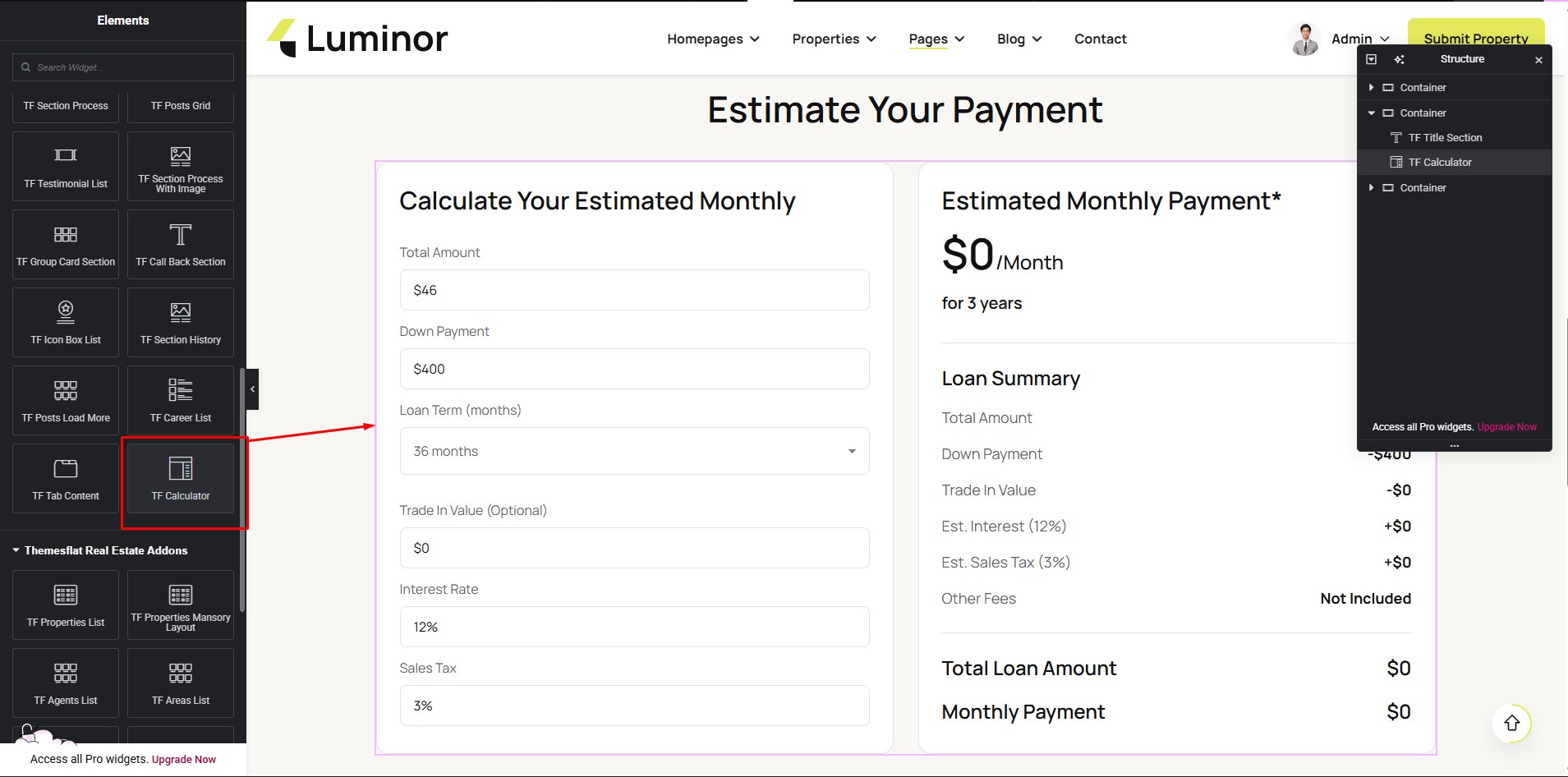 TF Calculator