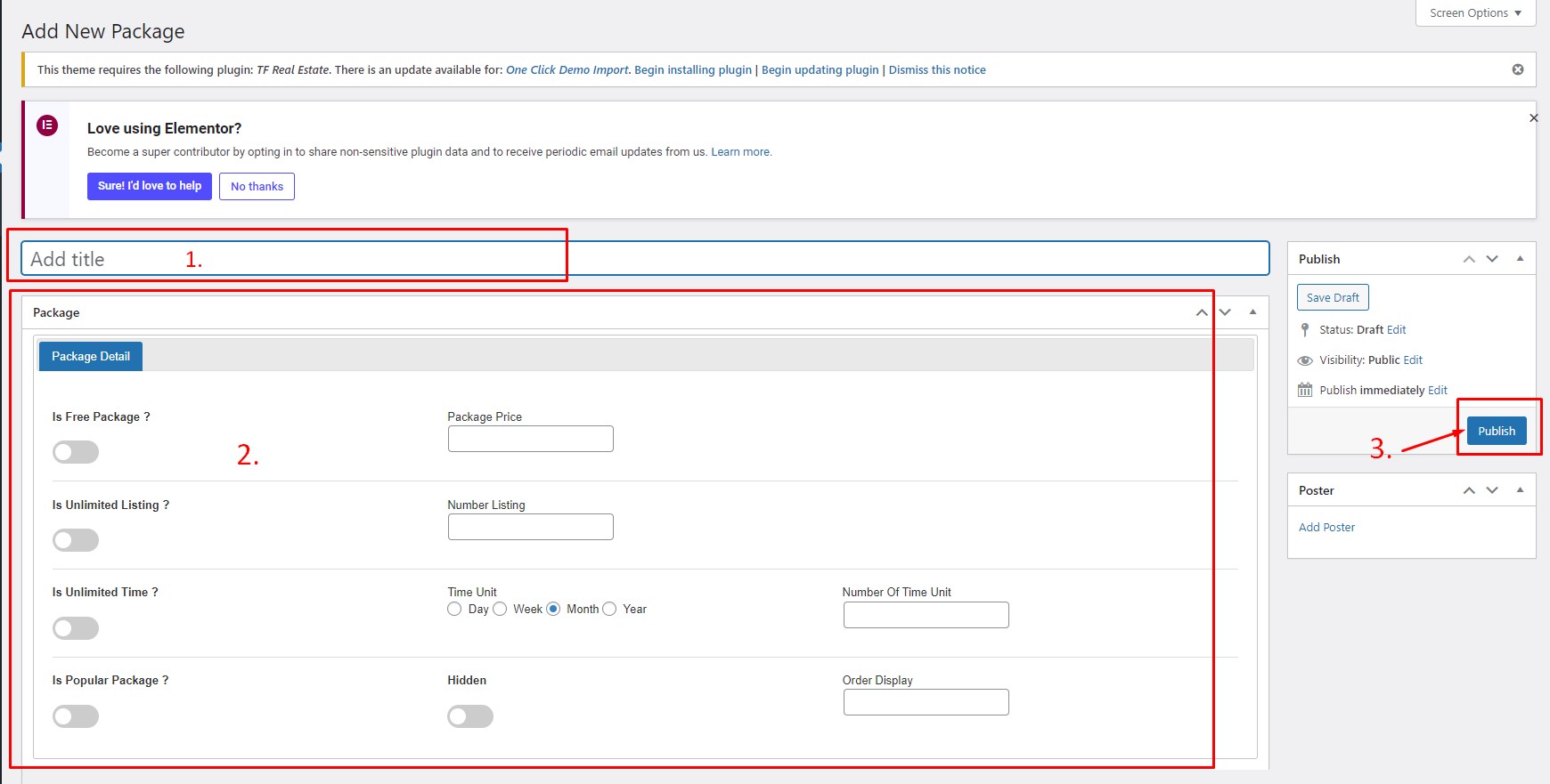 Package panel screenshot