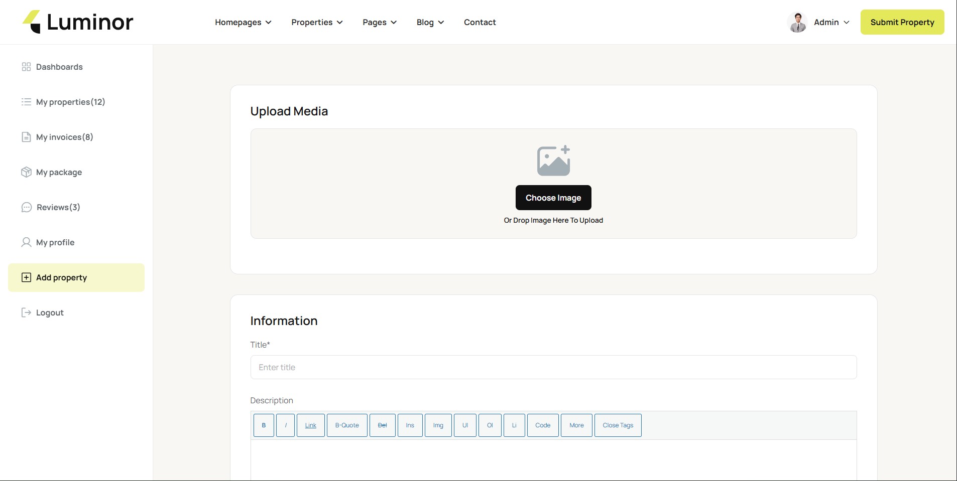 Add property form screenshot 1