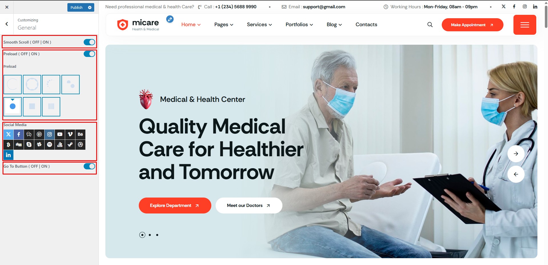 Site Display Screenshot
