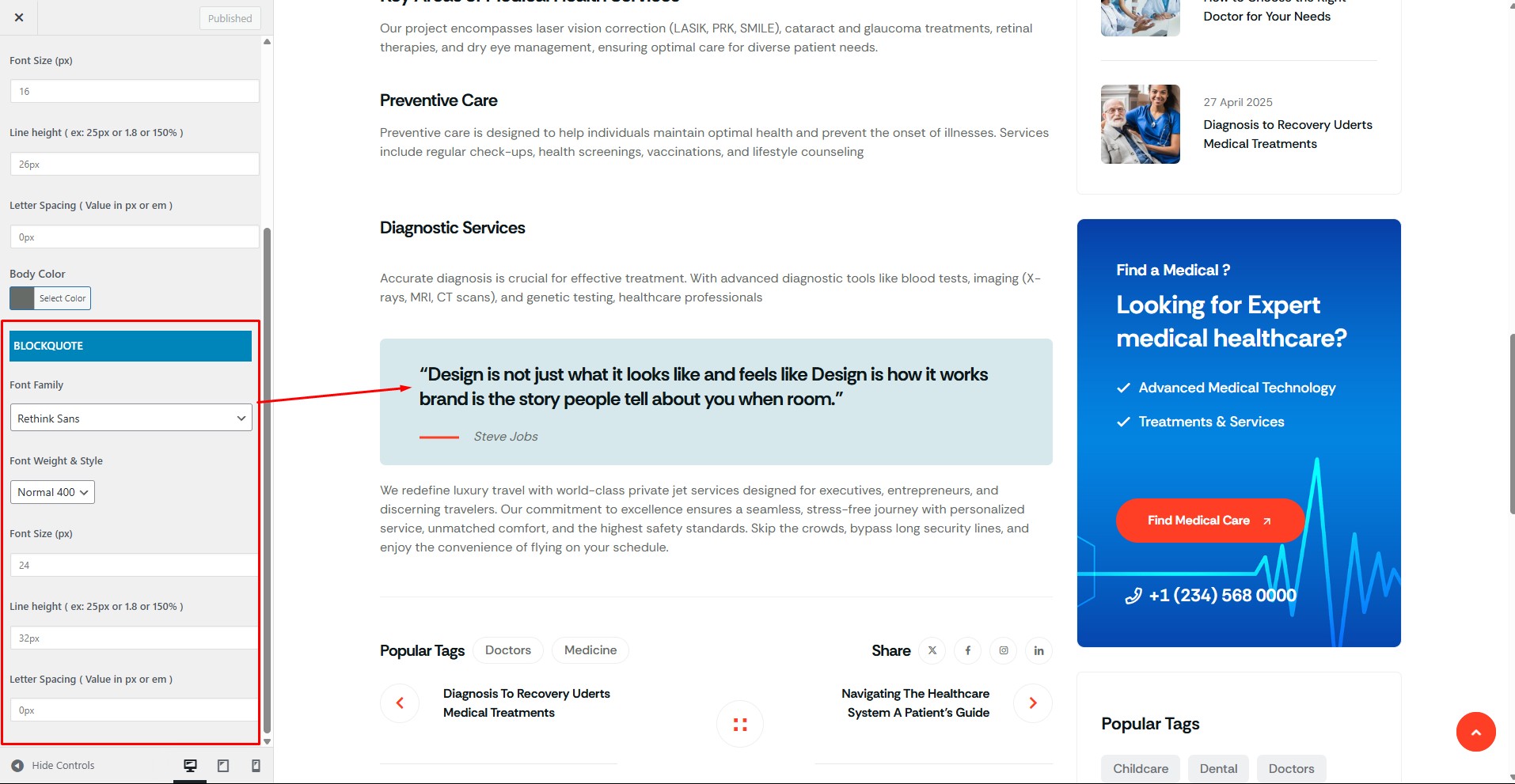 Blockquote Typography