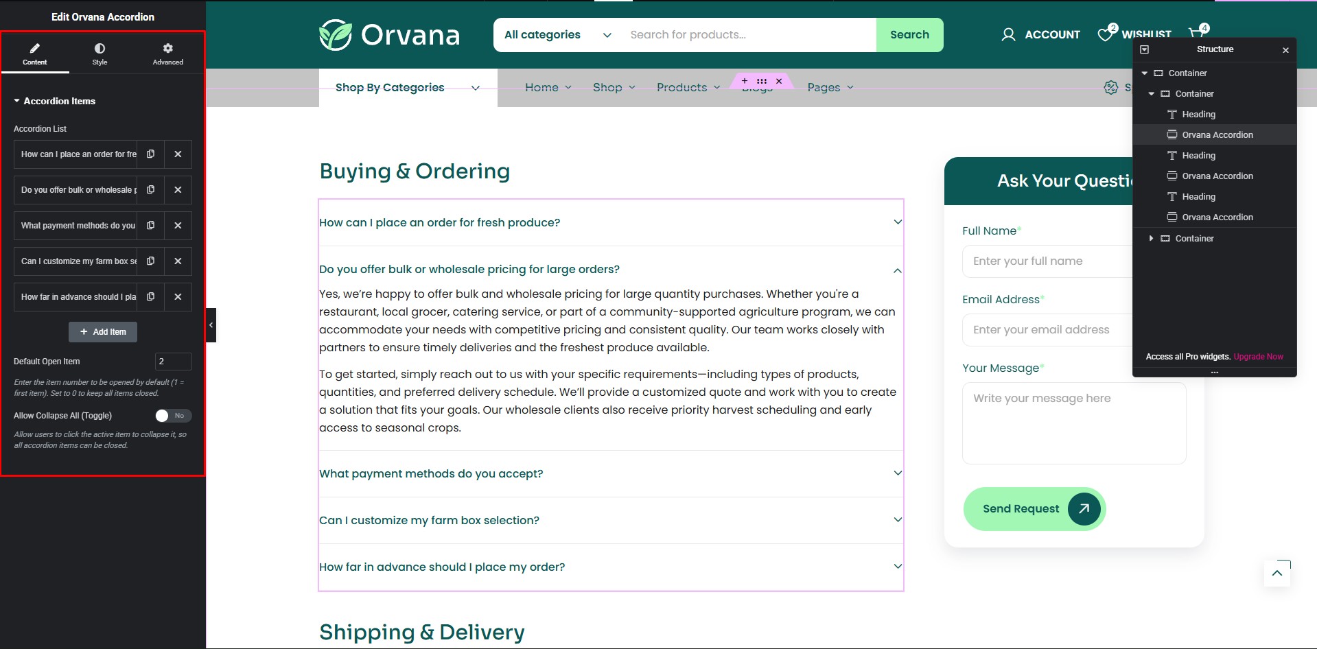 Orvana Accordion Customize