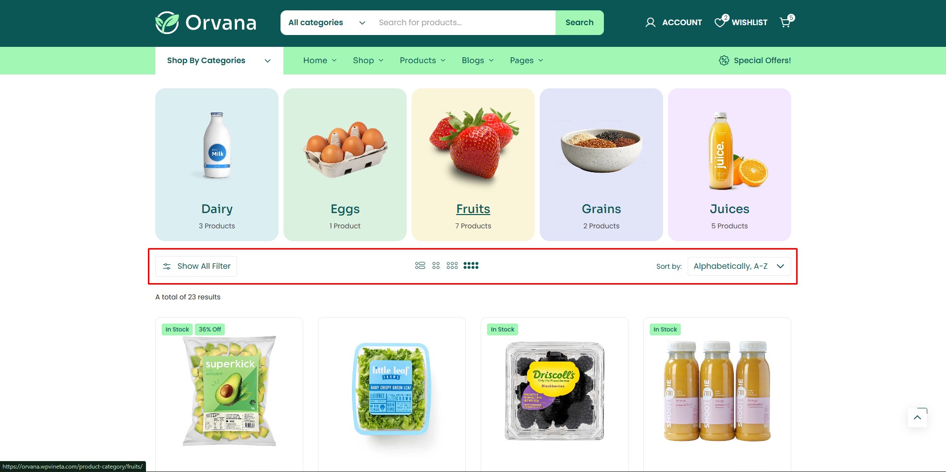 Catalog Toolbar