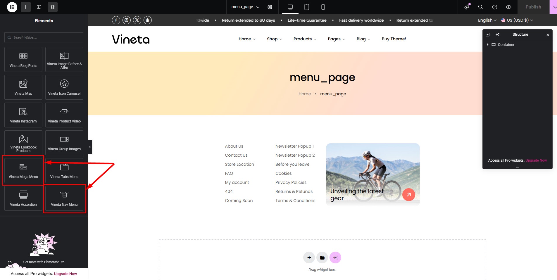 Customize Mega Menu