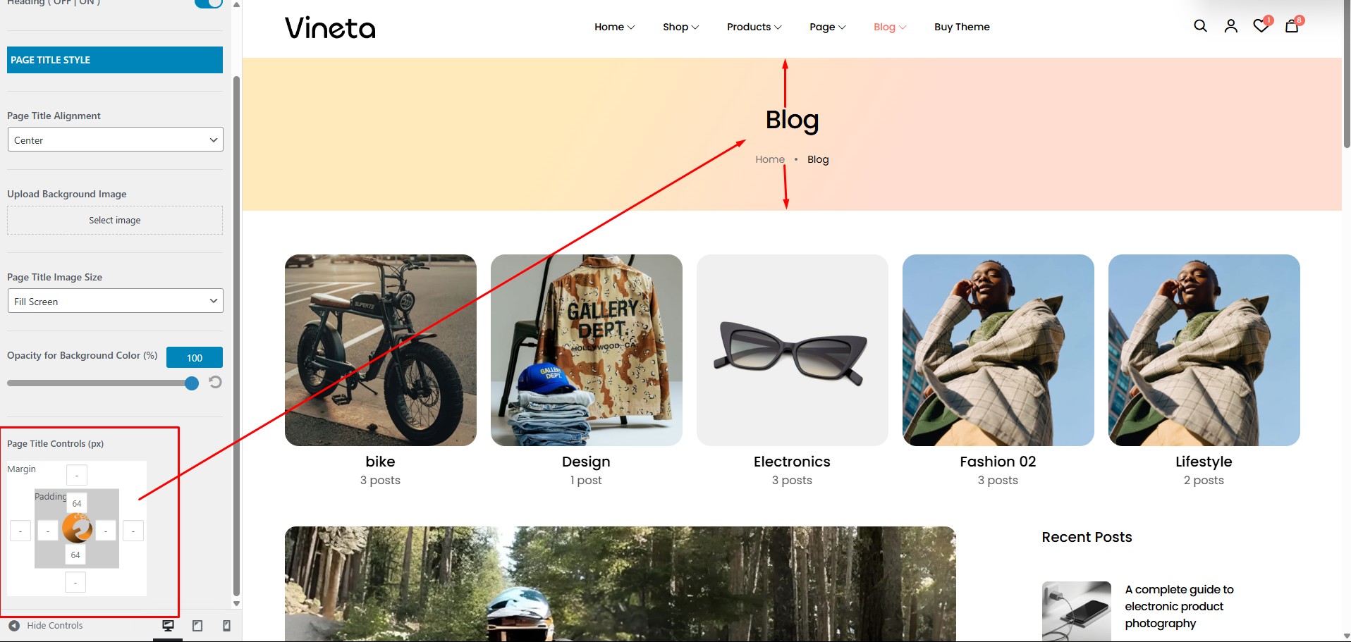 Page Title Style Controls