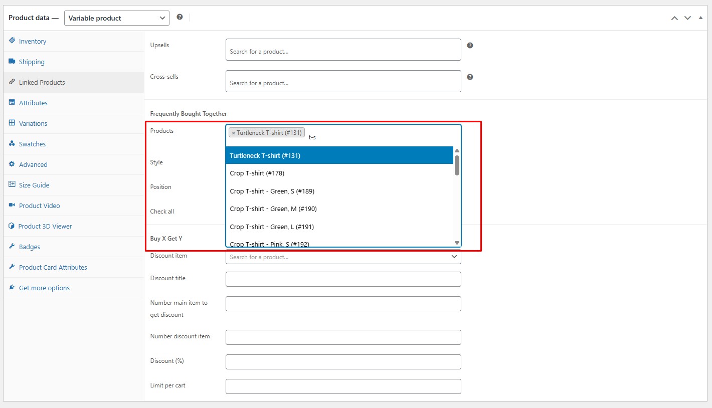Add related products