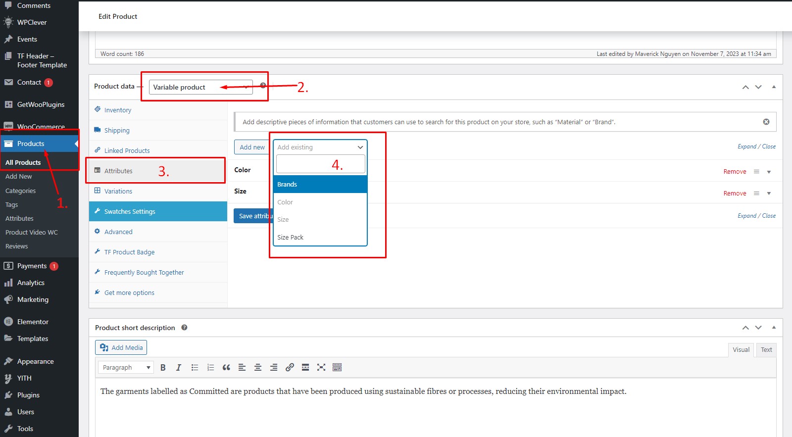 Add attribute to product