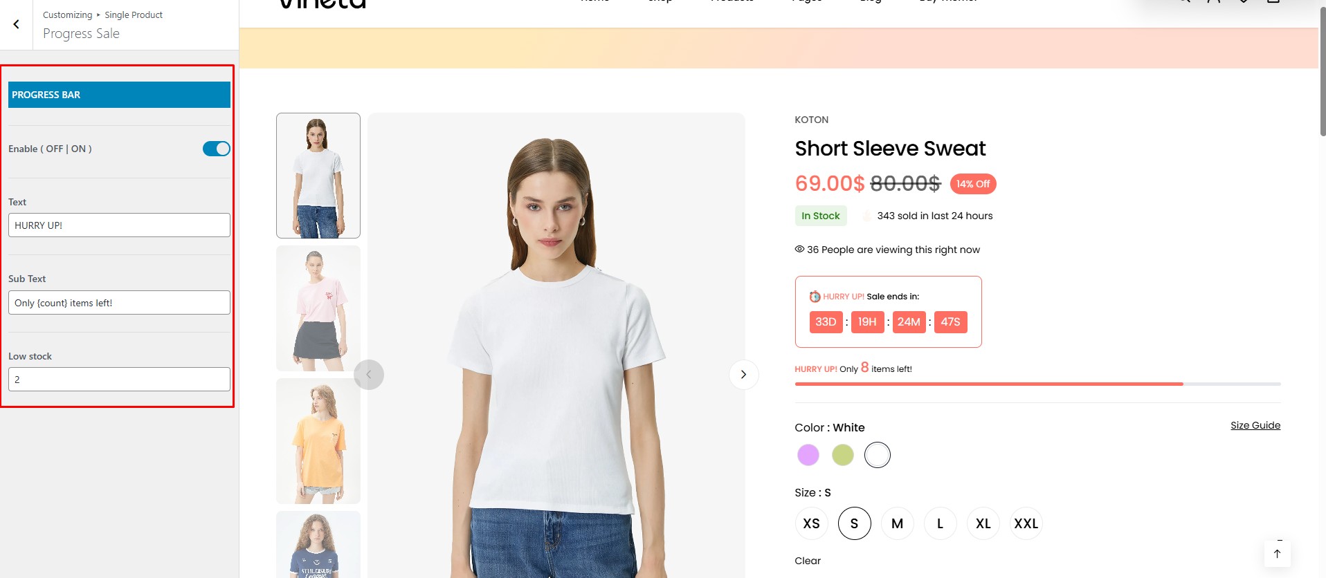 Progress Sale