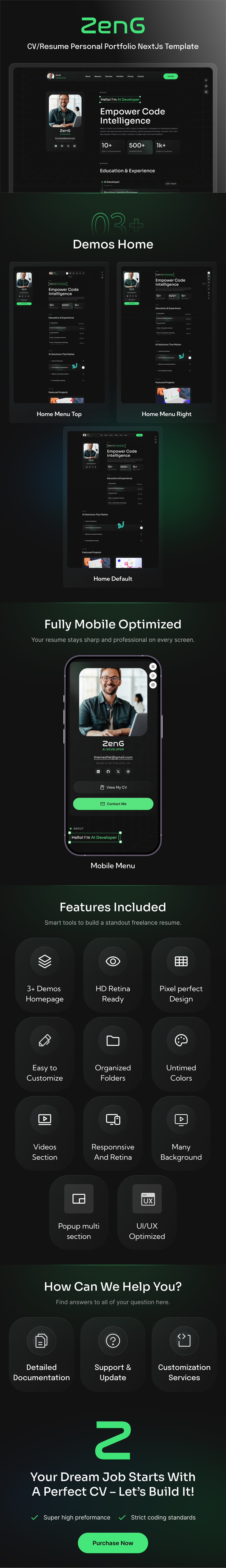 ZenG - Personal Portfolio NextJs Template - 1