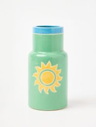 Tinted Speckled Glass Vase