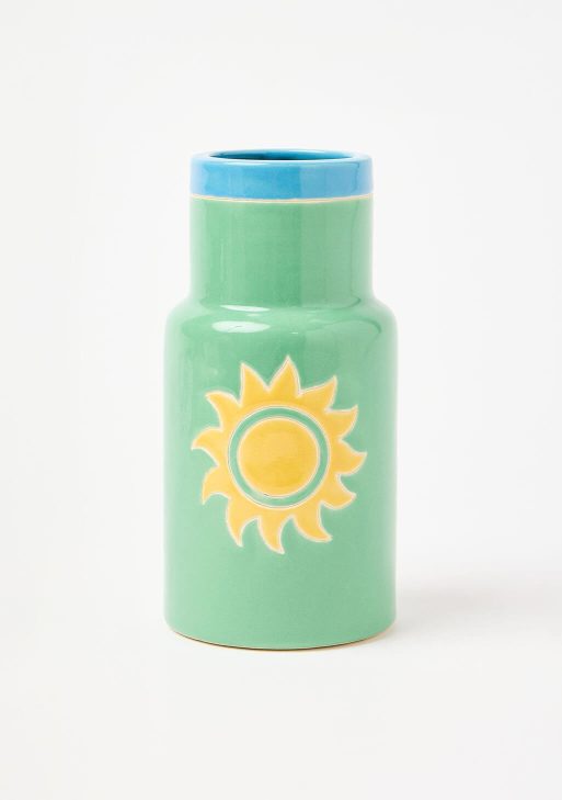 Tinted Speckled Glass Vase