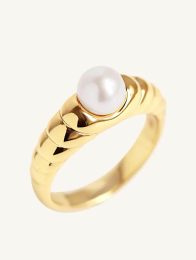 Sparkling Moon & Star Stud Ring